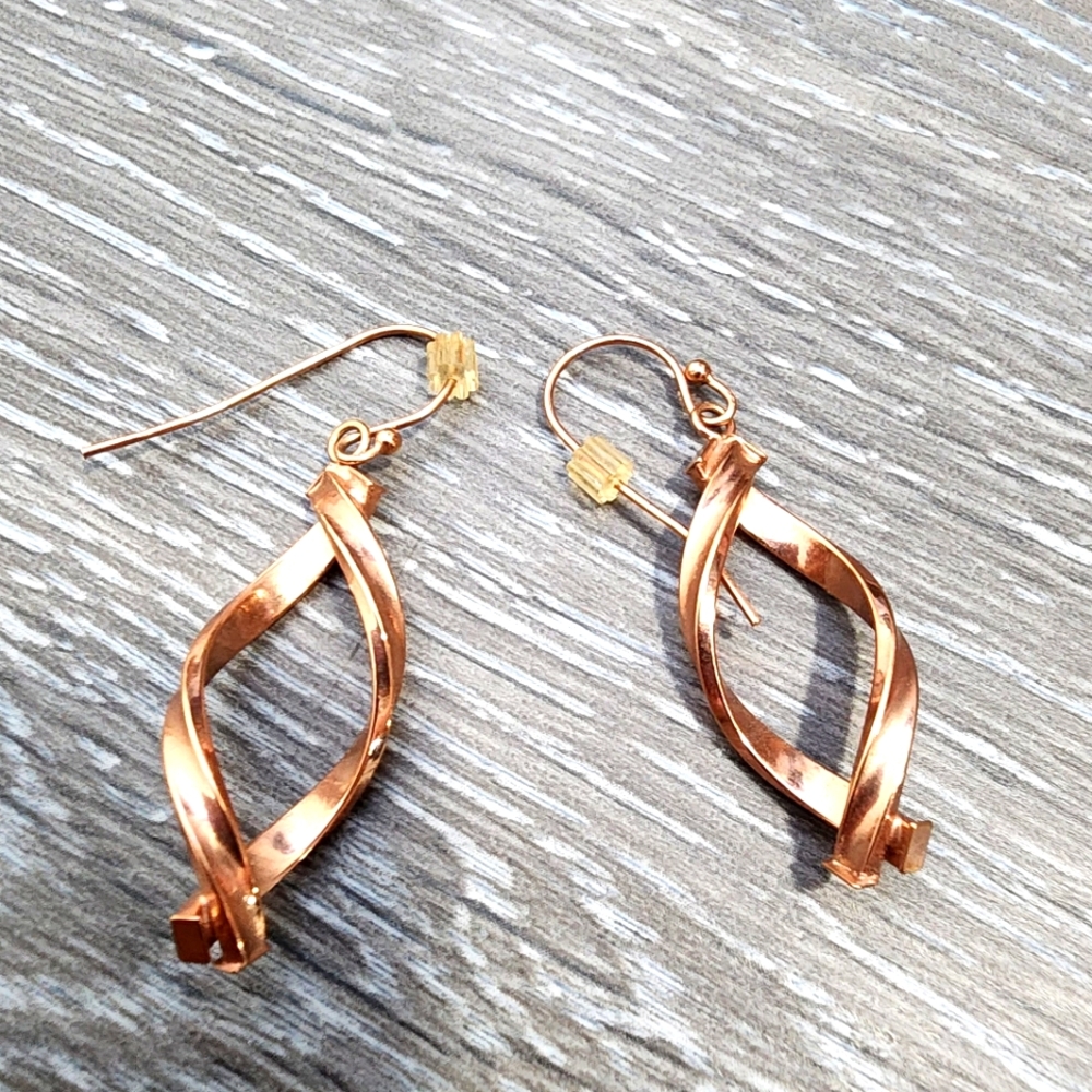 Elegant Twisted Gold Earrings
